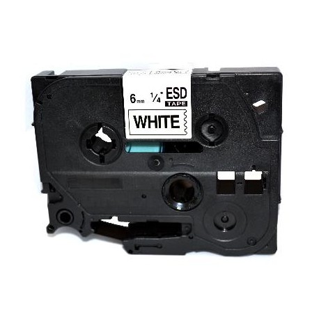Brother TZE-211 (TZ211) Black on White P-Touch Label